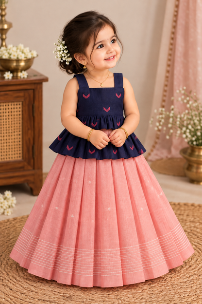 Midnight Petals -Handloom cotton