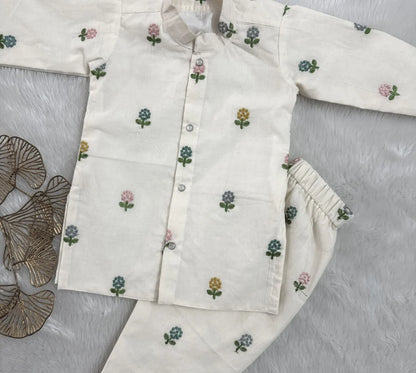 Classic Floral Kids Kurta Set