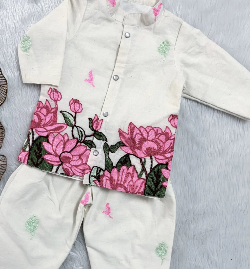 Floral Embroidery Co Ord set