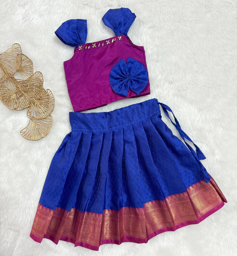Blue and Pink Pavadai Sattai