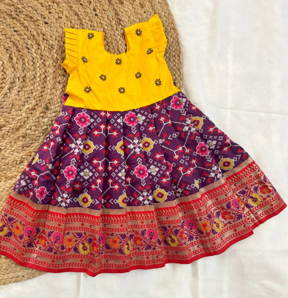 yellow meets deep festive purple!