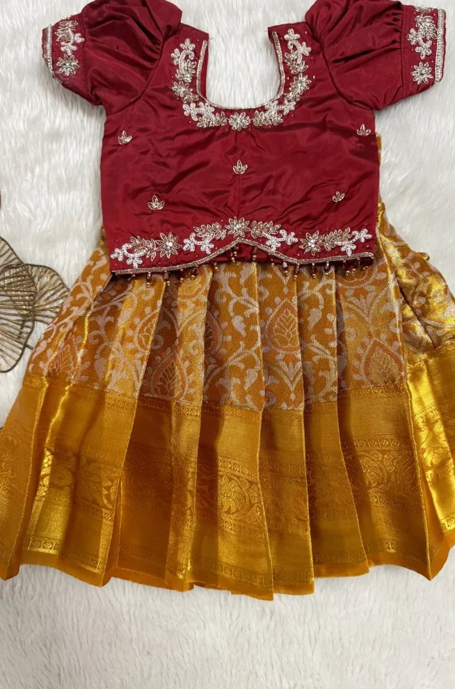Marron and Gold frock