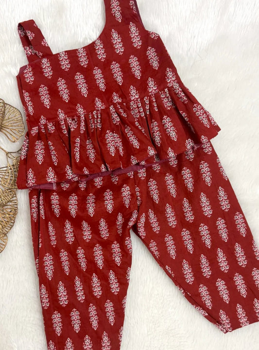 Cotton  Red casual wear