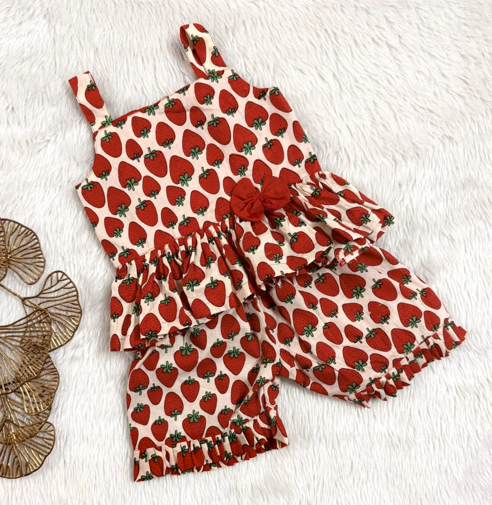 Red stawberry Blush co-ord