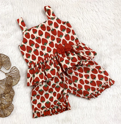 Red stawberry Blush co-ord