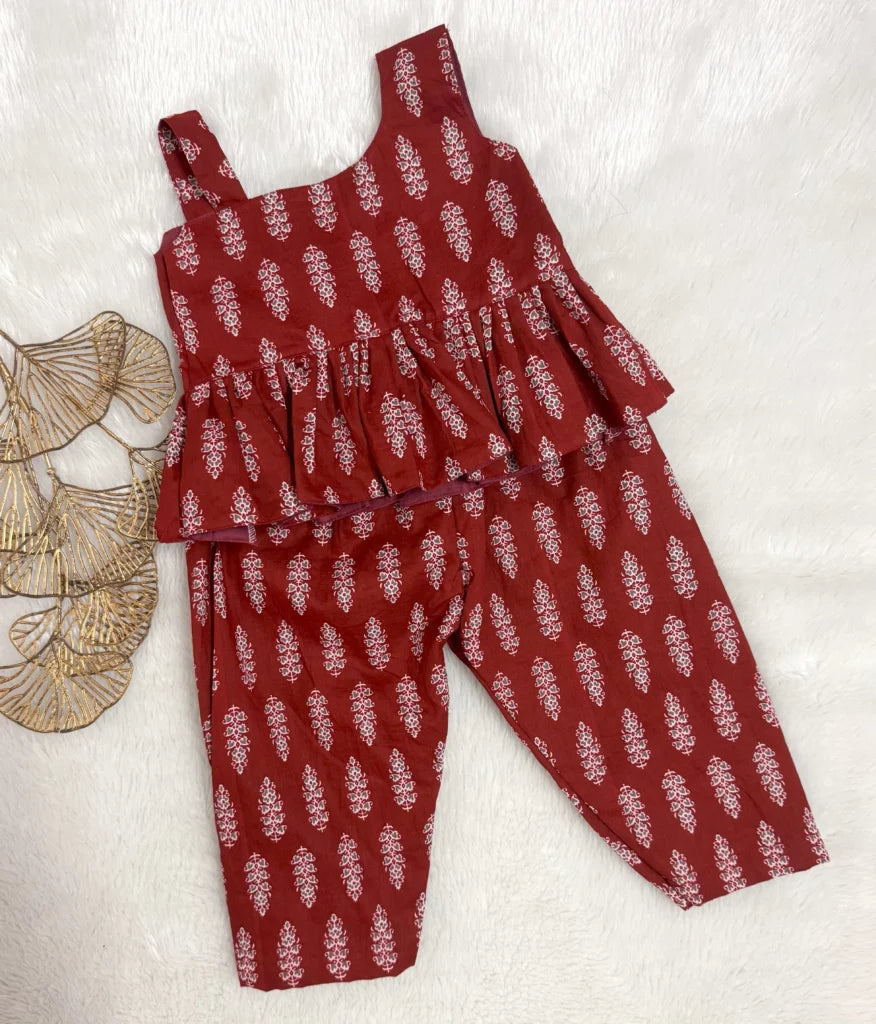 Cotton  Red casual wear