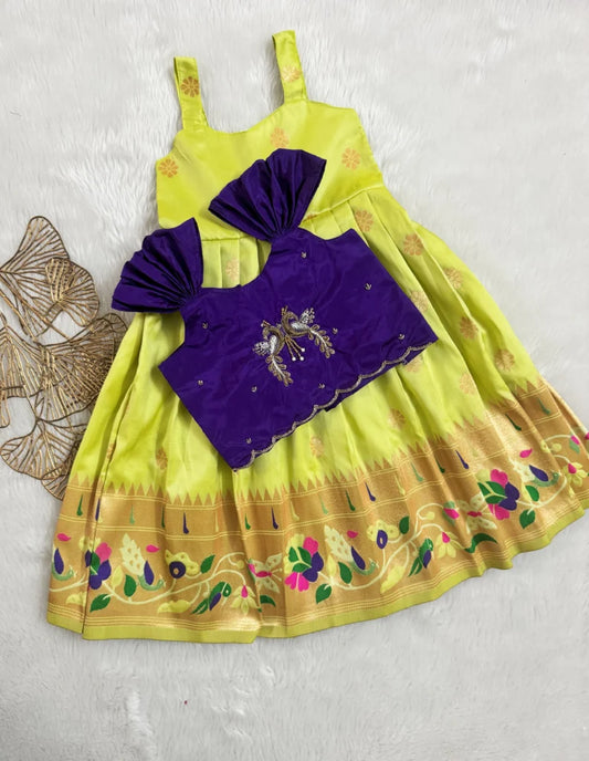 Pythani set -"Purple & Florescent"