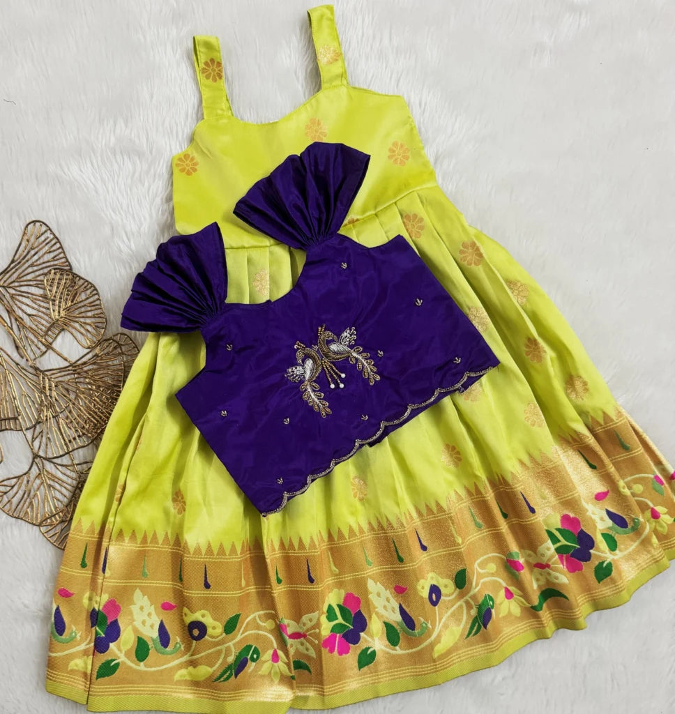 Pythani set -"Purple & Florescent"