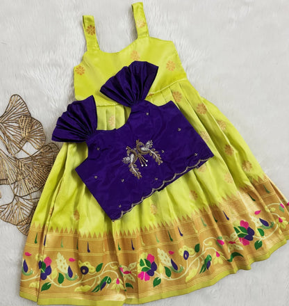 Pythani set -"Purple & Florescent"