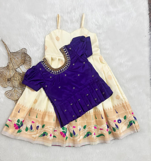 Pythani set-"Purple & White"