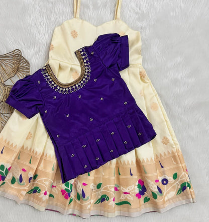 Pythani set-"Purple & White"