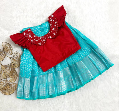 "Royal Spark - Red & Teal Silk"