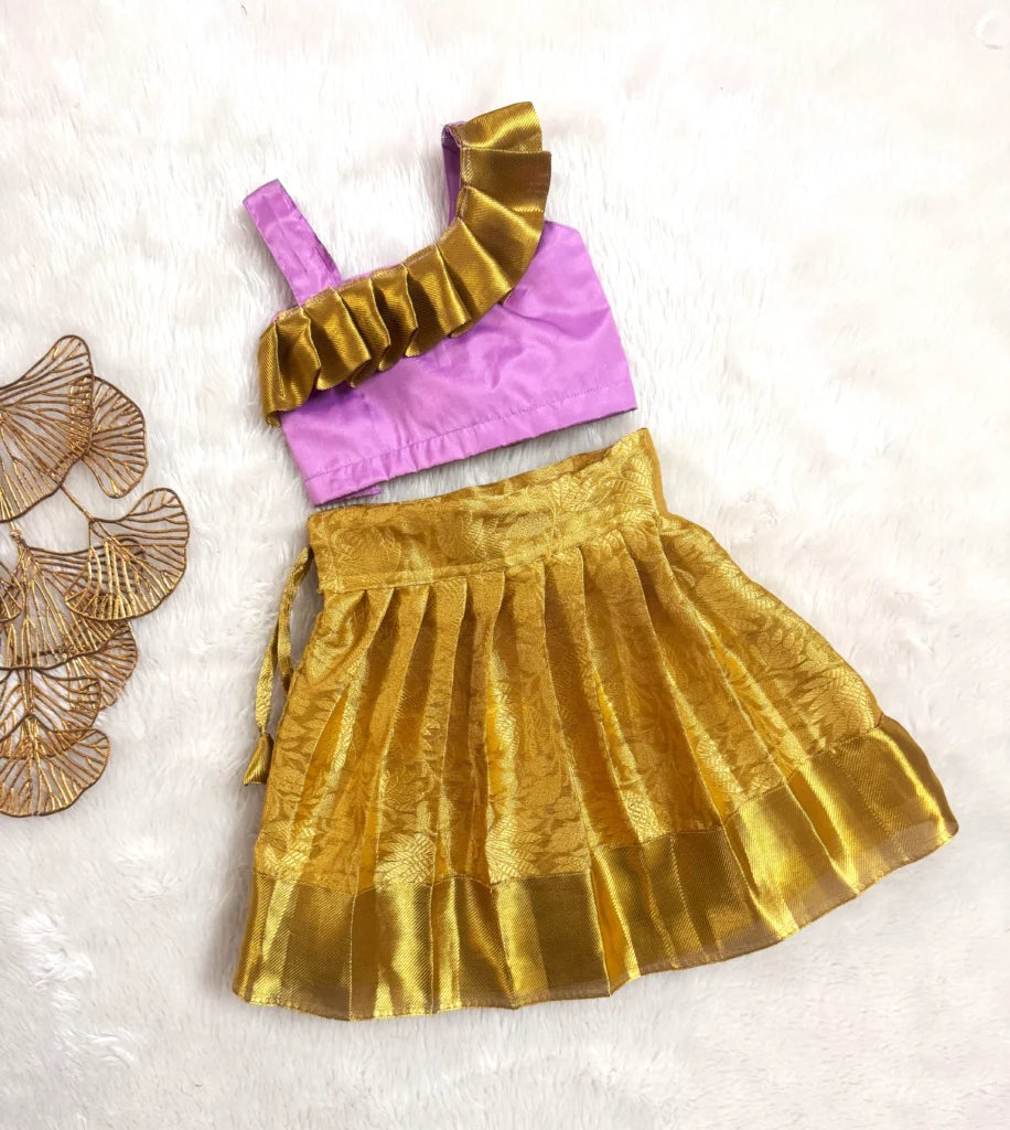 Purple & Golden Festive Set ✨