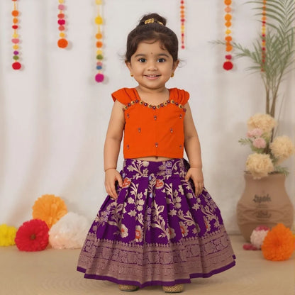 Orange Brocade Set