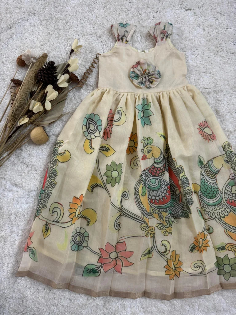 kalamkari cream white