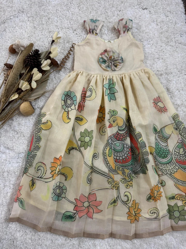 kalamkari cream white