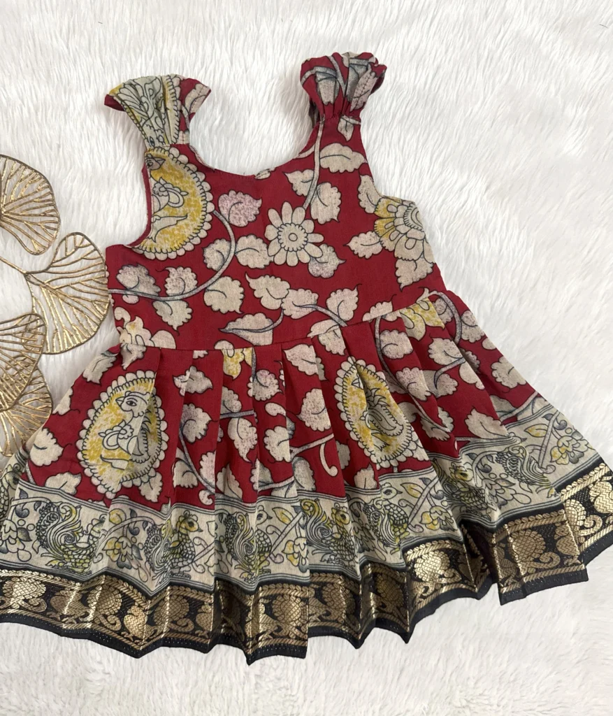 Red Kalamkari Frock
